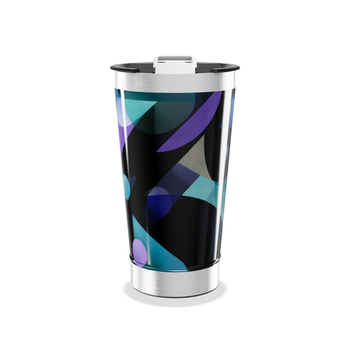 Copo Térmico - Estampa Abstrata Colorida