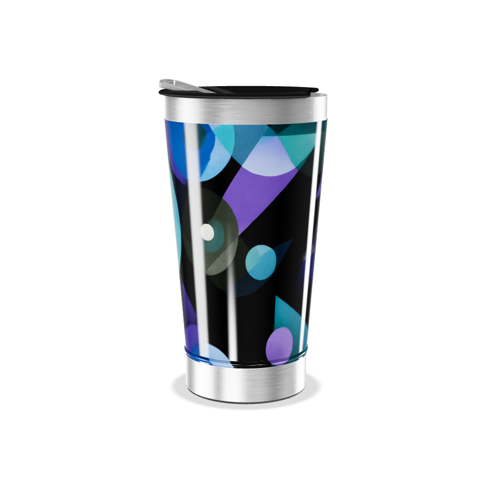 Copo Térmico - Estampa Abstrata Colorida