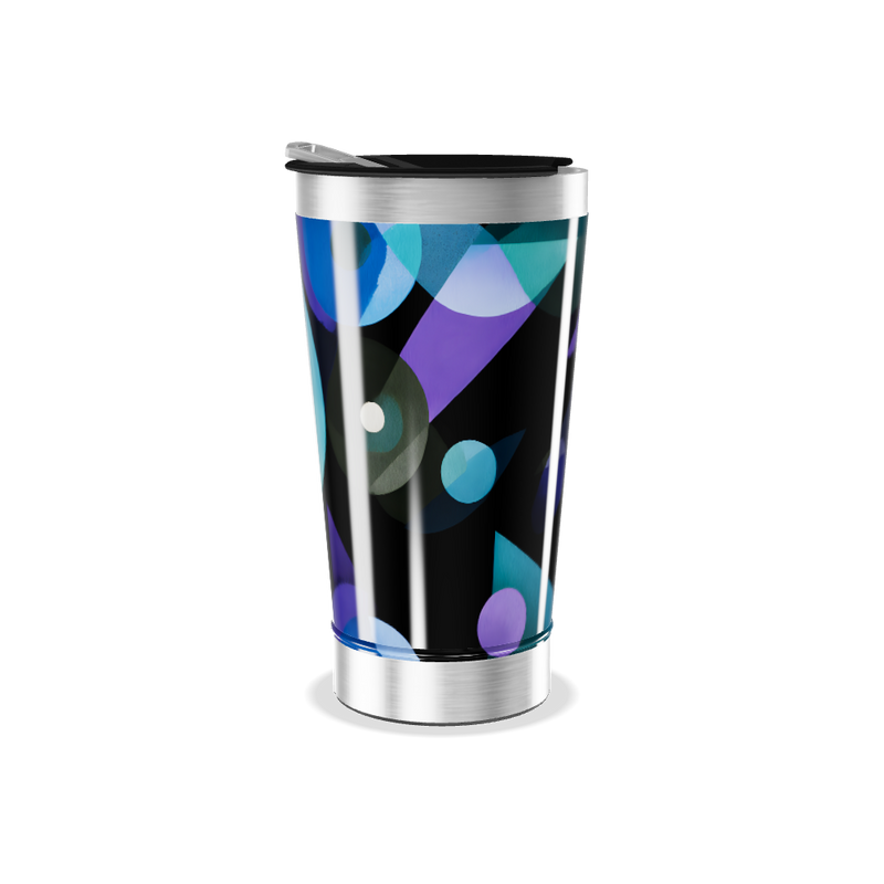 Copo Térmico - Estampa Abstrata Colorida