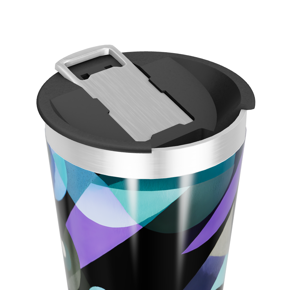 Copo Térmico - Estampa Abstrata Colorida