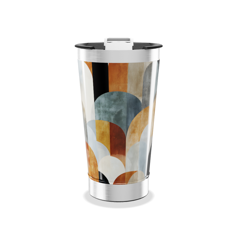 Copo Térmico - Estampado Multicolor Geométrico