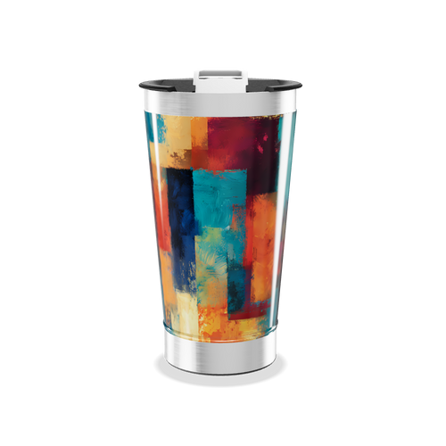 Copo Térmico - Estampa Abstrata Colorida