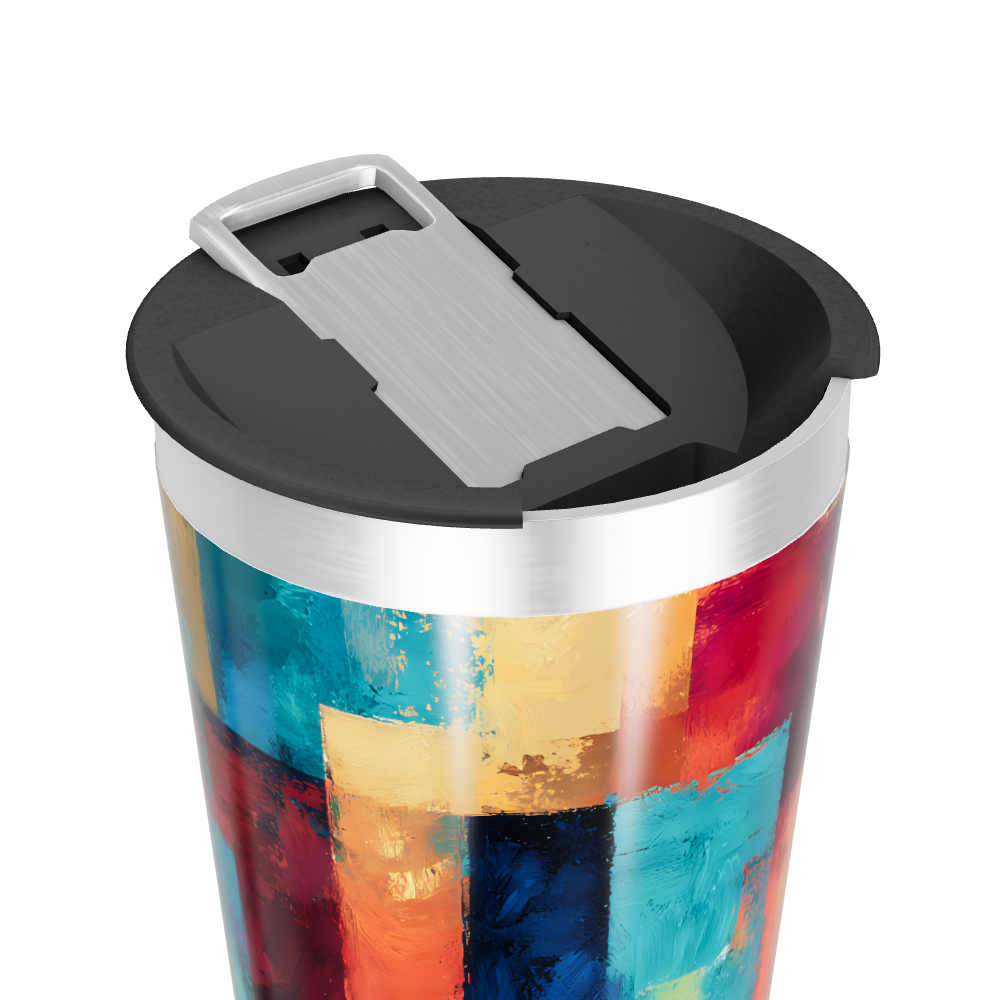 Copo Térmico - Estampa Abstrata Colorida