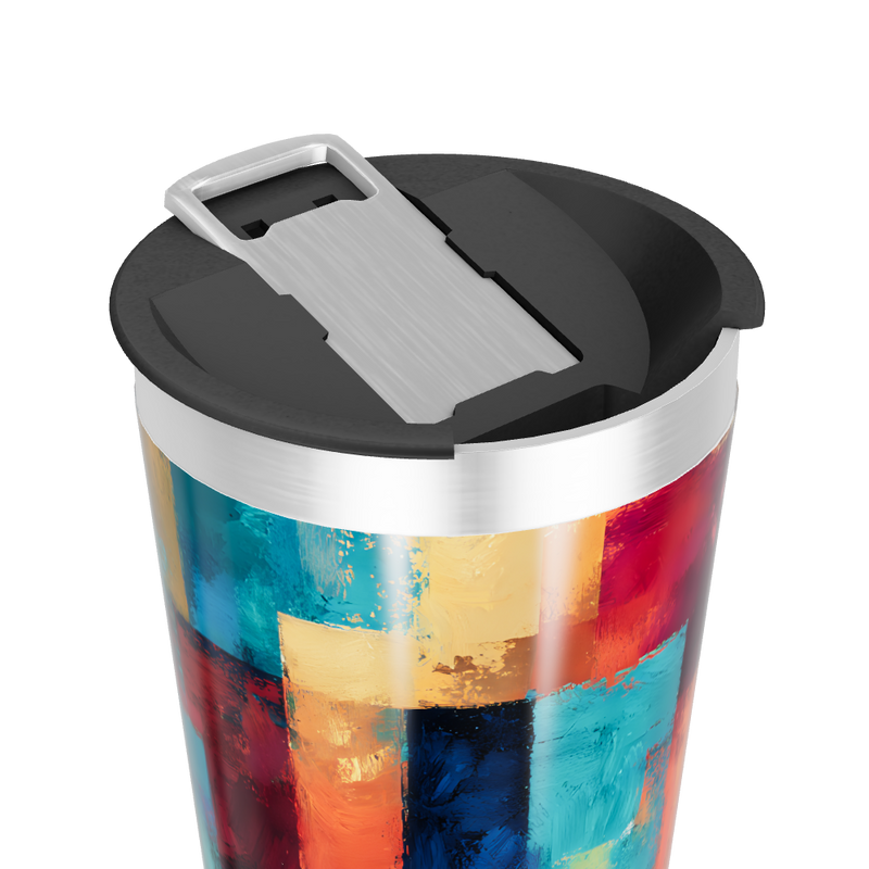 Copo Térmico - Estampa Abstrata Colorida