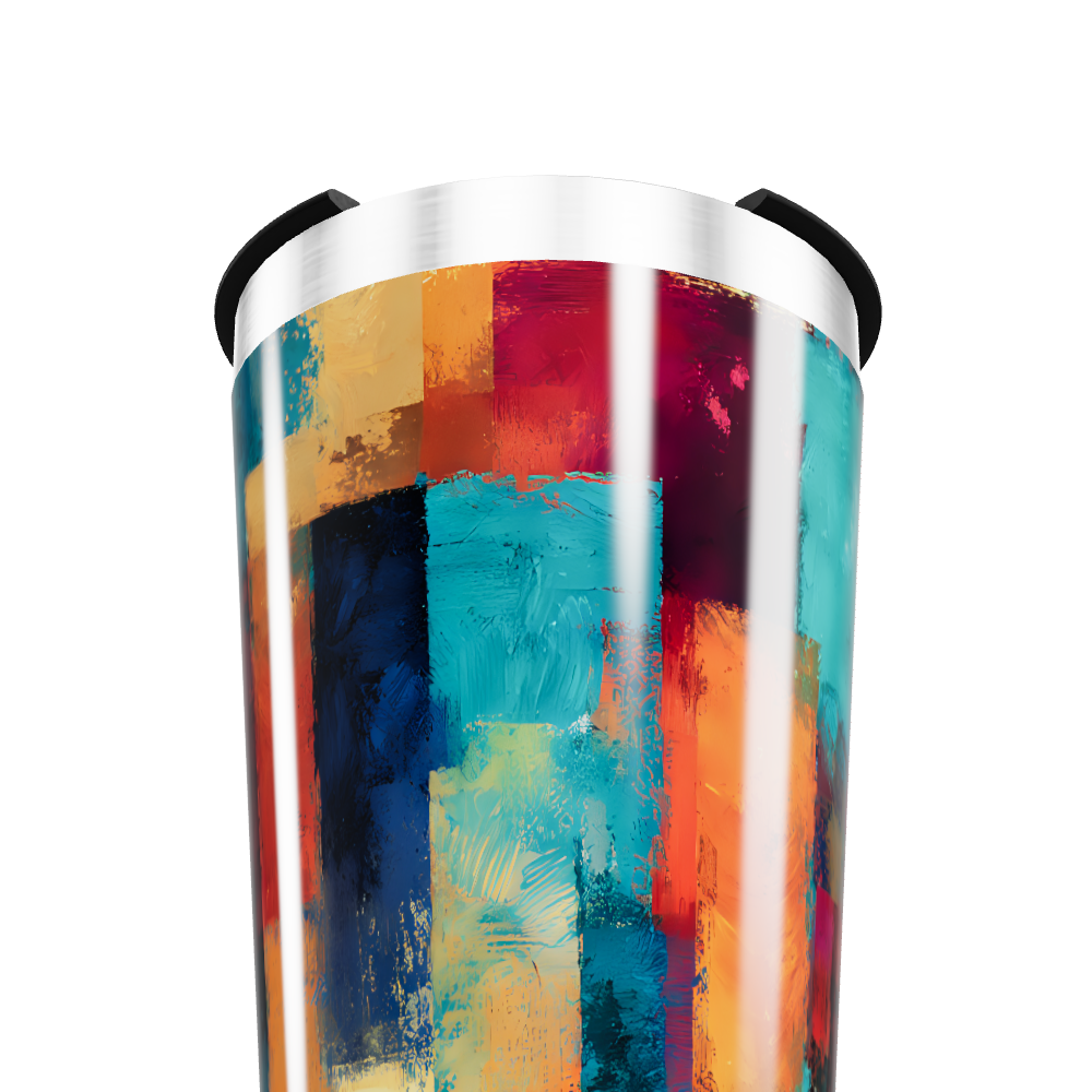 Copo Térmico - Estampa Abstrata Colorida