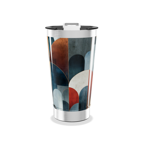 Copo Térmico - Estampa Abstrata Colorida