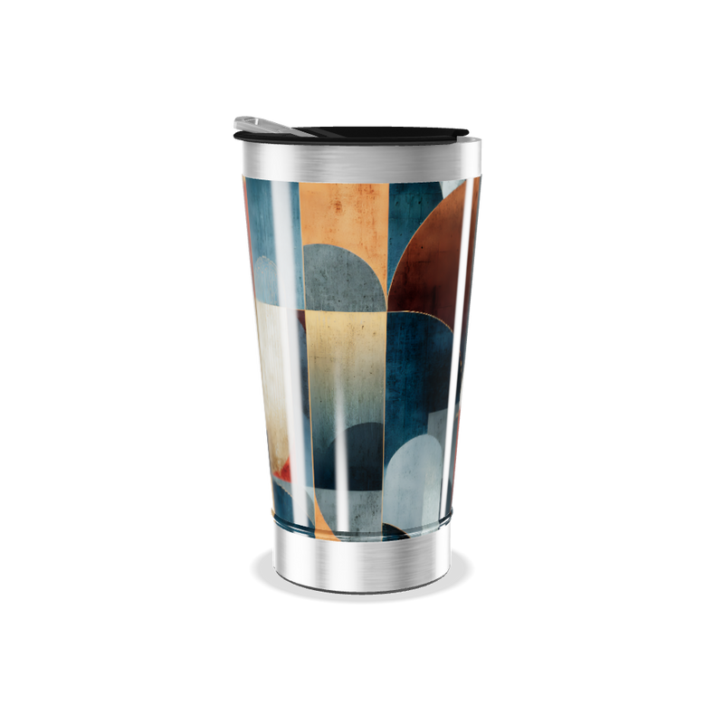 Copo Térmico - Estampa Abstrata Colorida