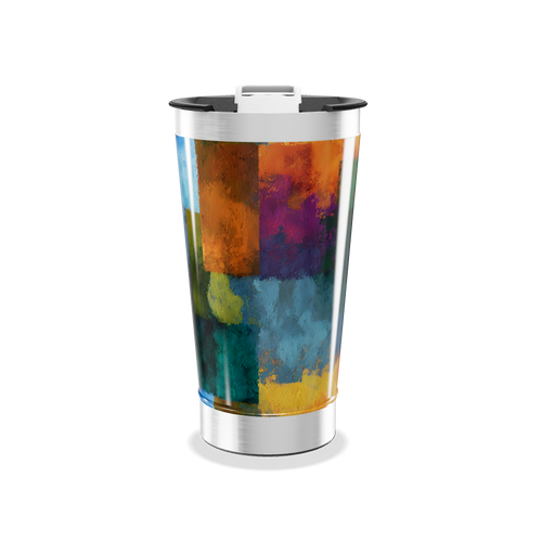 Copo Térmico - Estampa Colorida Abstrata