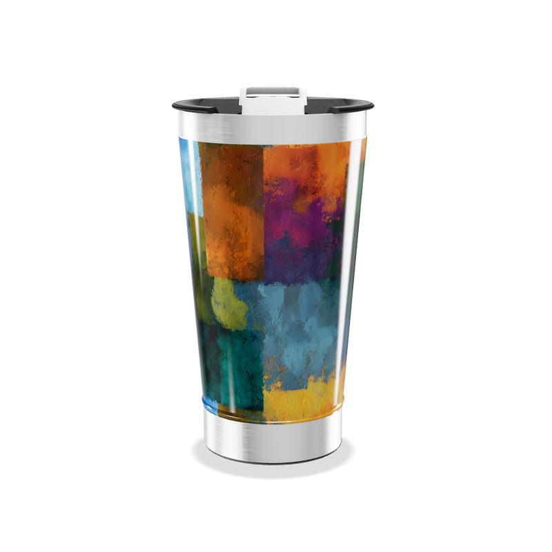 Copo Térmico - Estampa Colorida Abstrata