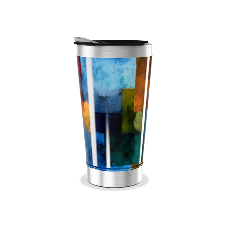 Copo Térmico - Estampa Colorida Abstrata