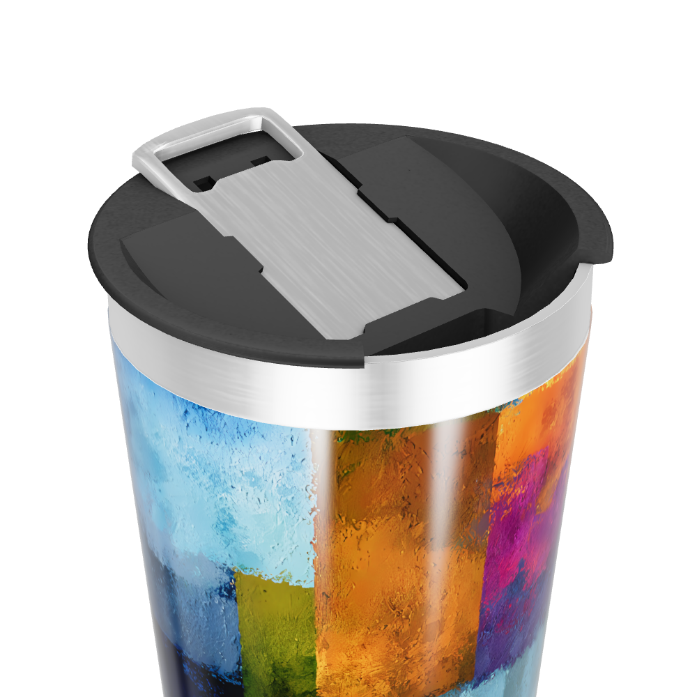 Copo Térmico - Estampa Colorida Abstrata