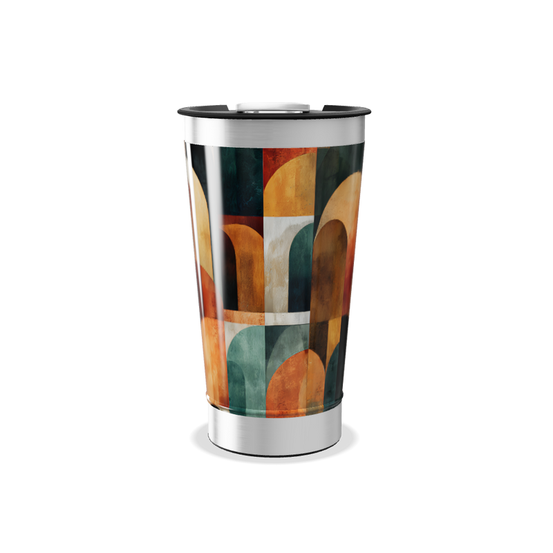 Copo Térmico - Estampa Colorida Retro