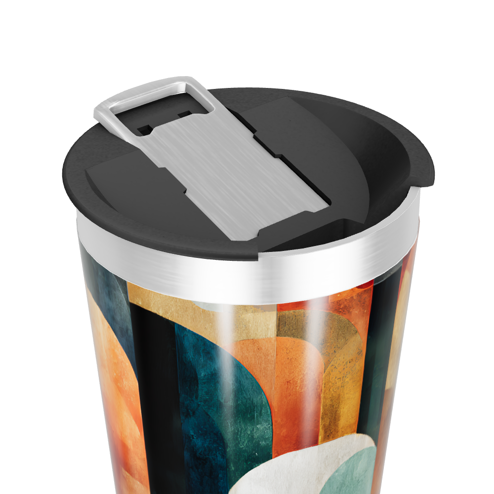 Copo Térmico - Estampa Colorida Retro