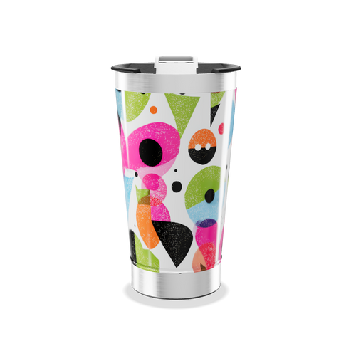 Copo Térmico - Estampa Colorida Geométrica