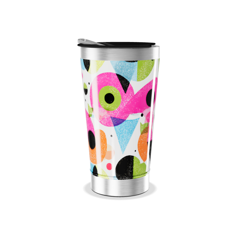 Copo Térmico - Estampa Colorida Geométrica