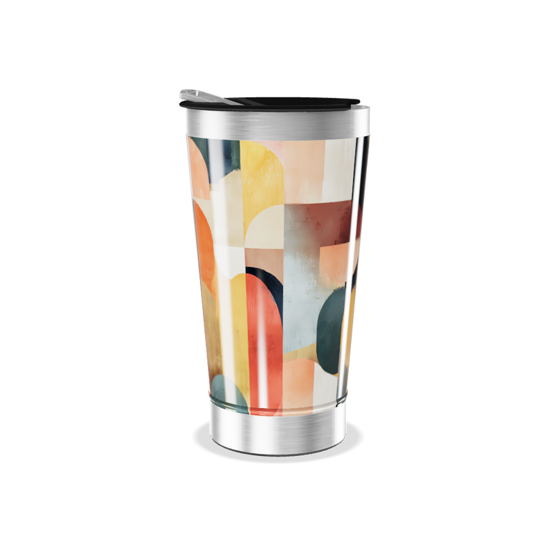 Copo Térmico - Estampa Geométrica Colorida