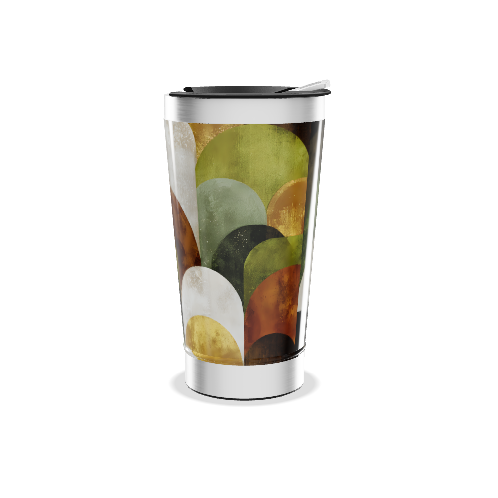 Copo Térmico - Estampa Abstrata Colorida