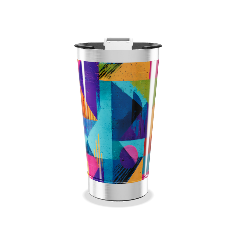 Copo Térmico - Estampa Geométrica Colorida