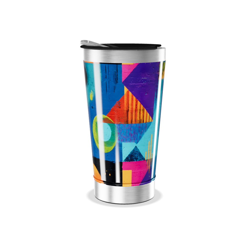 Copo Térmico - Estampa Geométrica Colorida