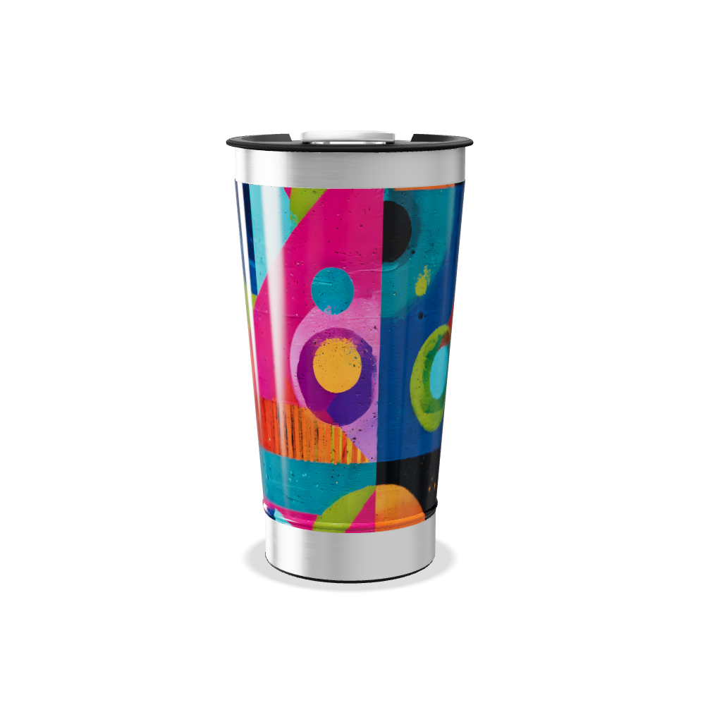 Copo Térmico - Estampa Geométrica Colorida