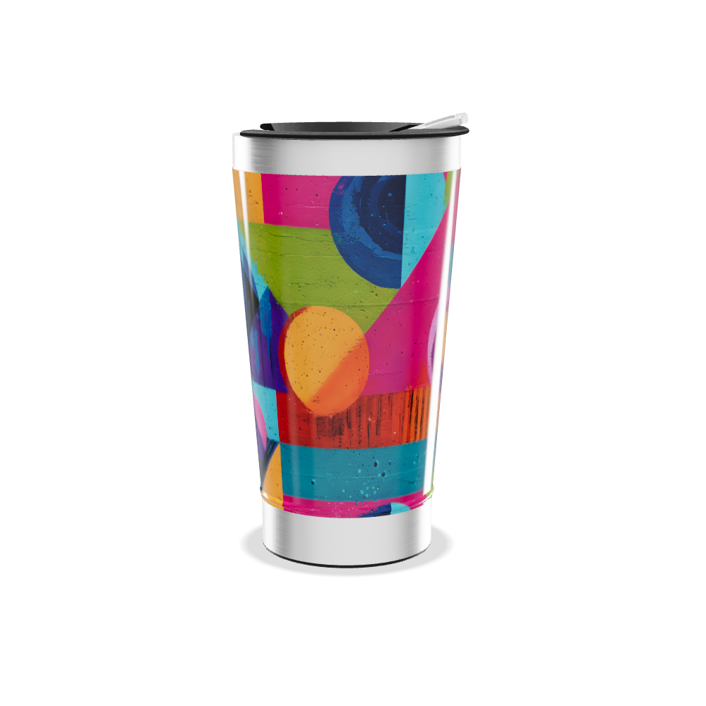 Copo Térmico - Estampa Geométrica Colorida