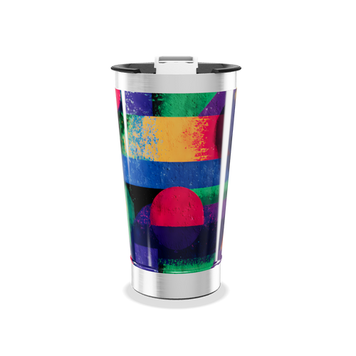Copo Térmico - Estampa Geométrica Colorida