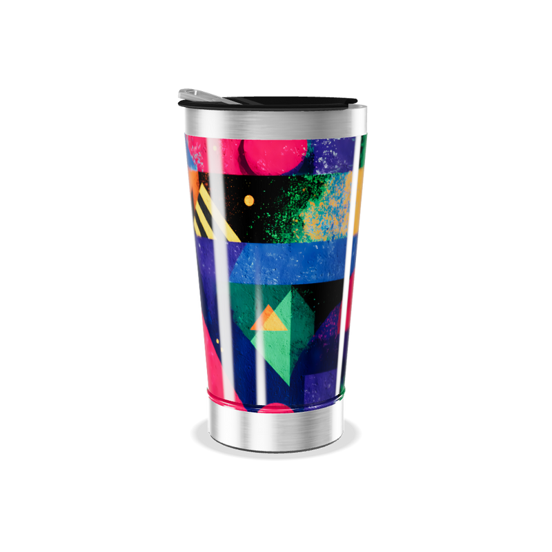 Copo Térmico - Estampa Geométrica Colorida
