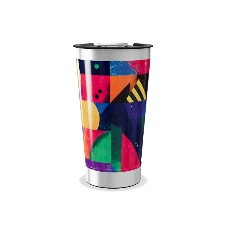 Copo Térmico - Estampa Geométrica Colorida
