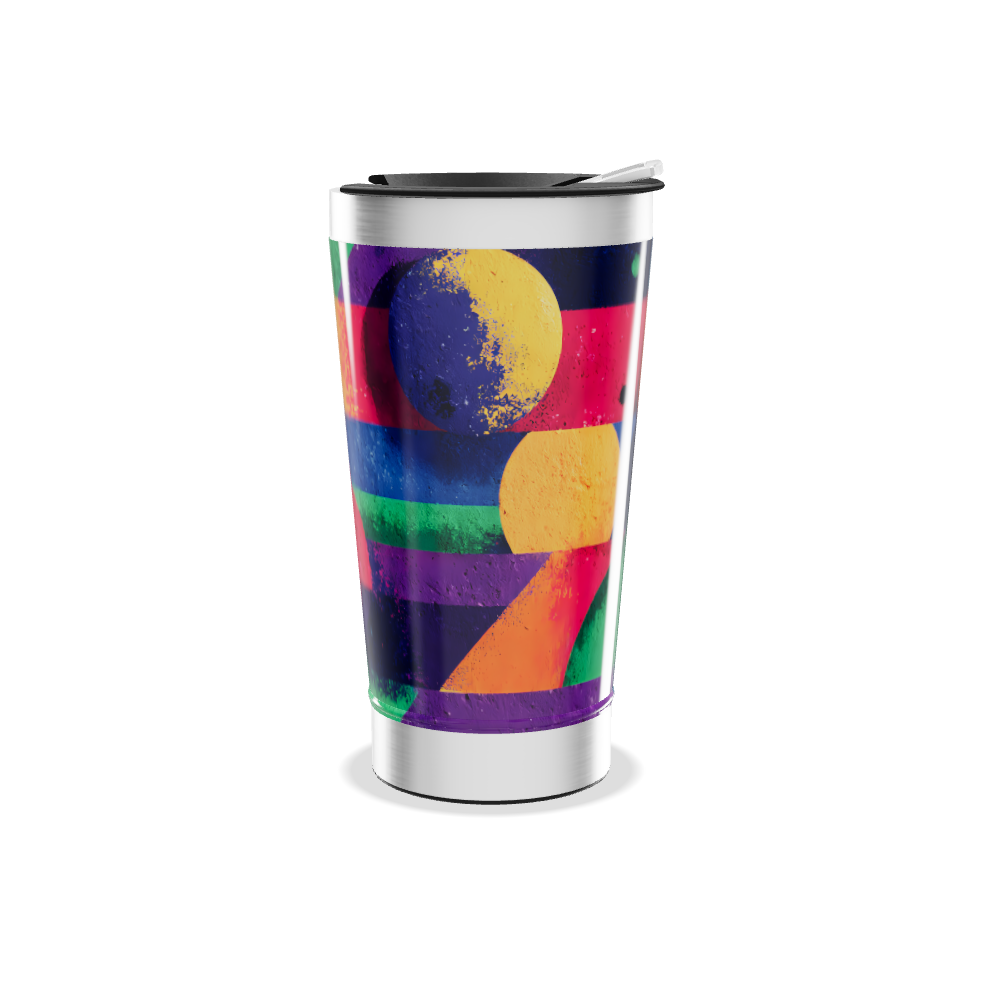 Copo Térmico - Estampa Geométrica Colorida