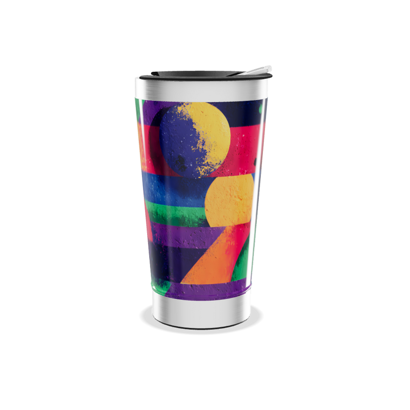 Copo Térmico - Estampa Geométrica Colorida