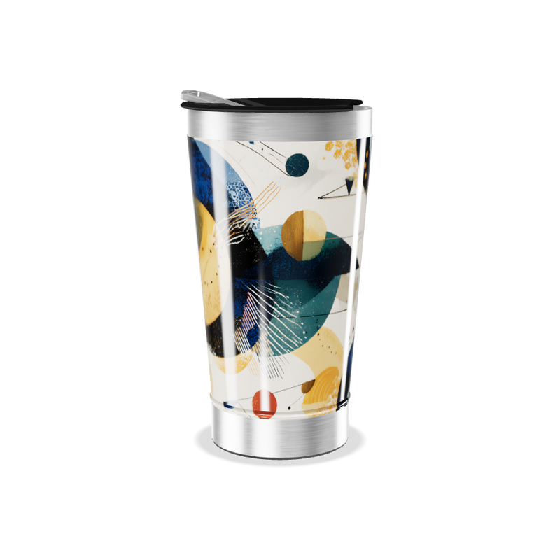 Copo Térmico - Design Abstrato Colorido