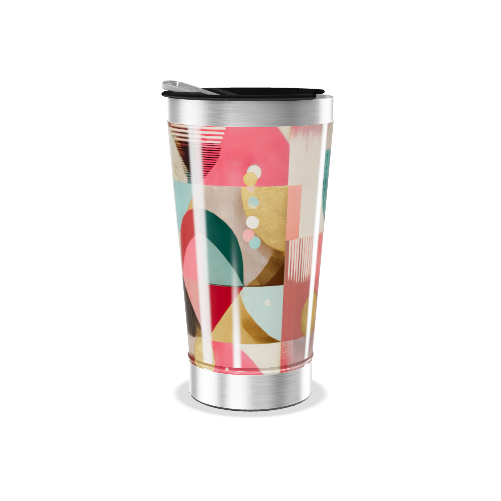 Copo Térmico - Estampa Geométrica Colorida