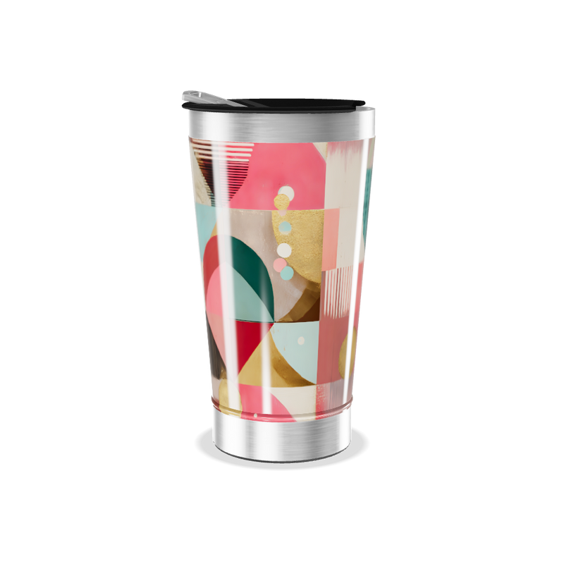 Copo Térmico - Estampa Geométrica Colorida