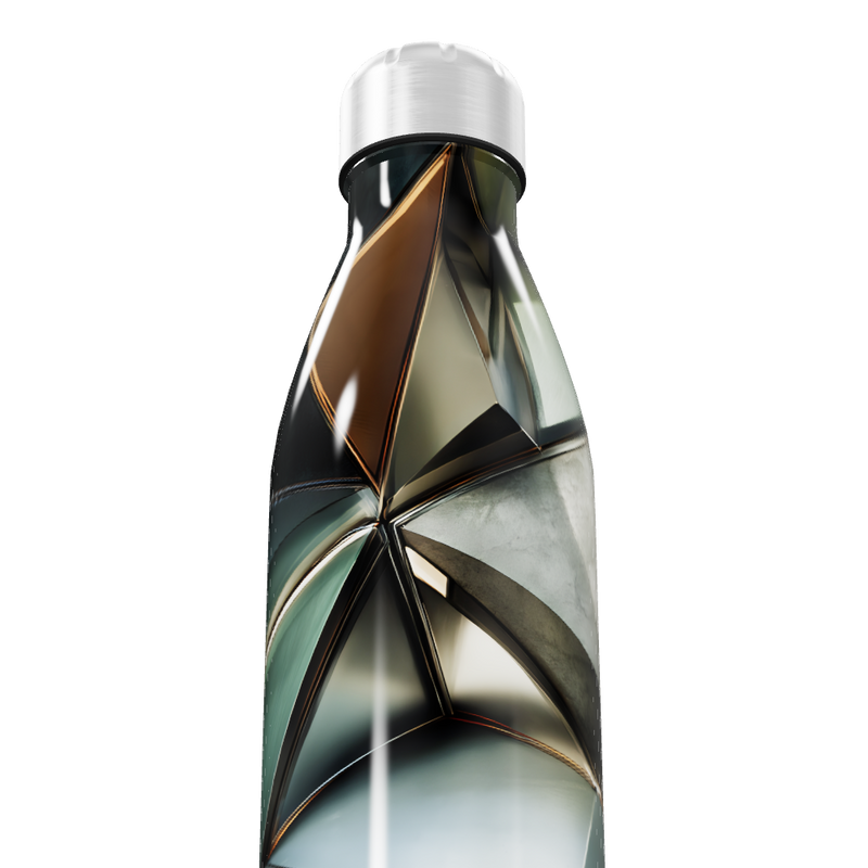 Garrafa Inox - Estampa Geométrica Colorida