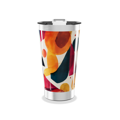 Copo Térmico - Colorido com Estampa Abstrata