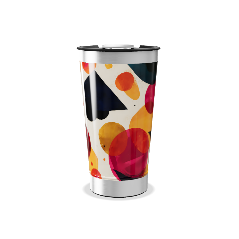Copo Térmico - Colorido com Estampa Abstrata