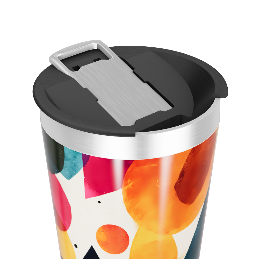 Copo Térmico - Colorido com Estampa Abstrata