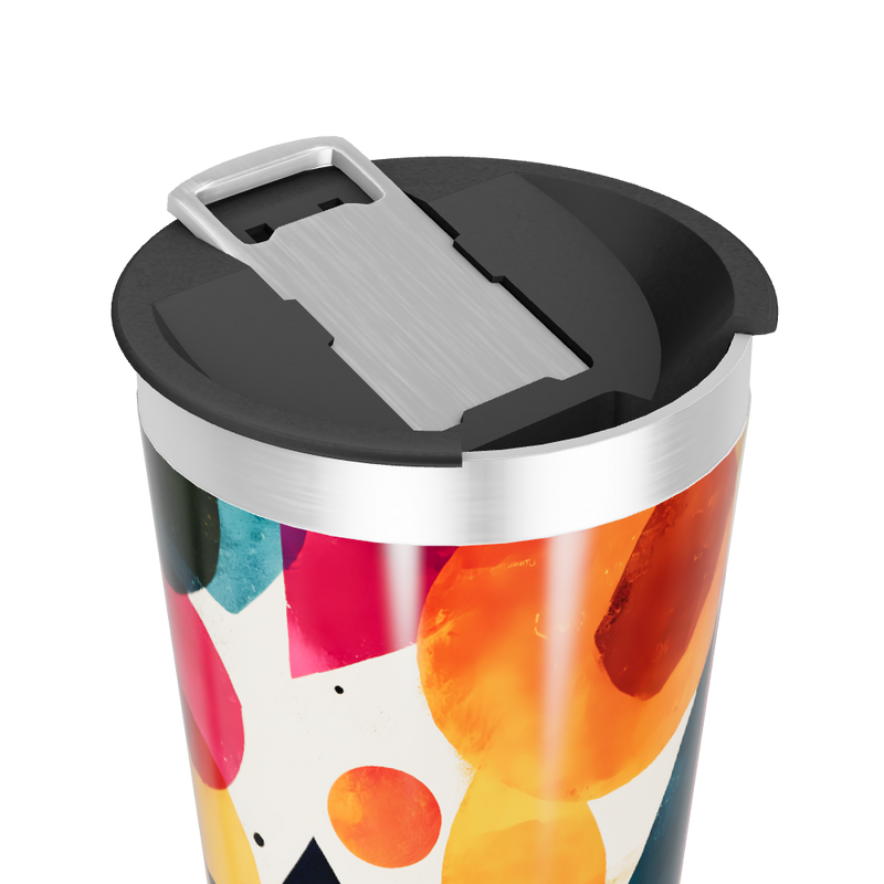 Copo Térmico - Colorido com Estampa Abstrata