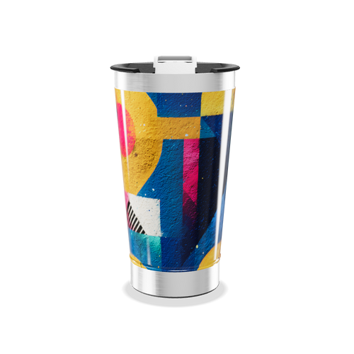 Copo Térmico - Estampa Geométrica Colorida