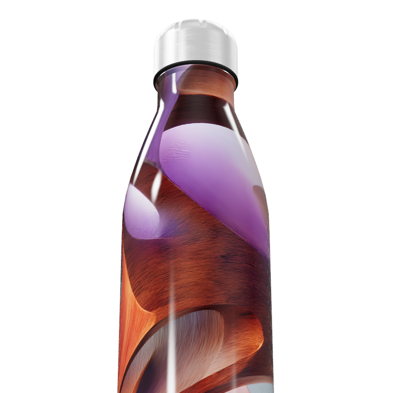 Garrafa Inox - Estampa Abstrata Colorida