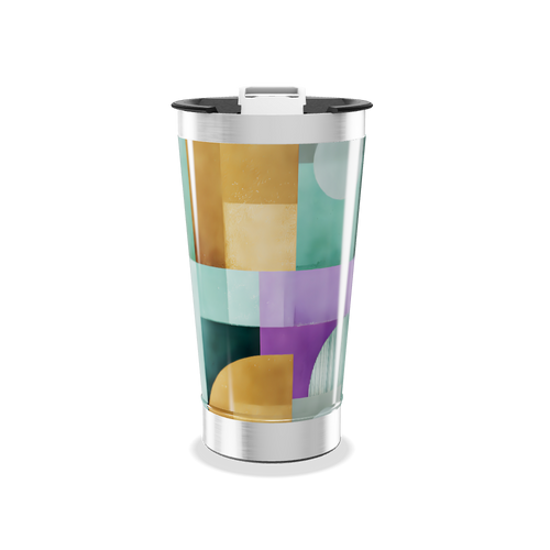 Copo Térmico - Estampa Geométrica Colorida
