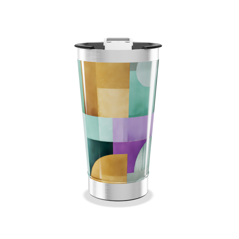 Copo Térmico - Estampa Geométrica Colorida