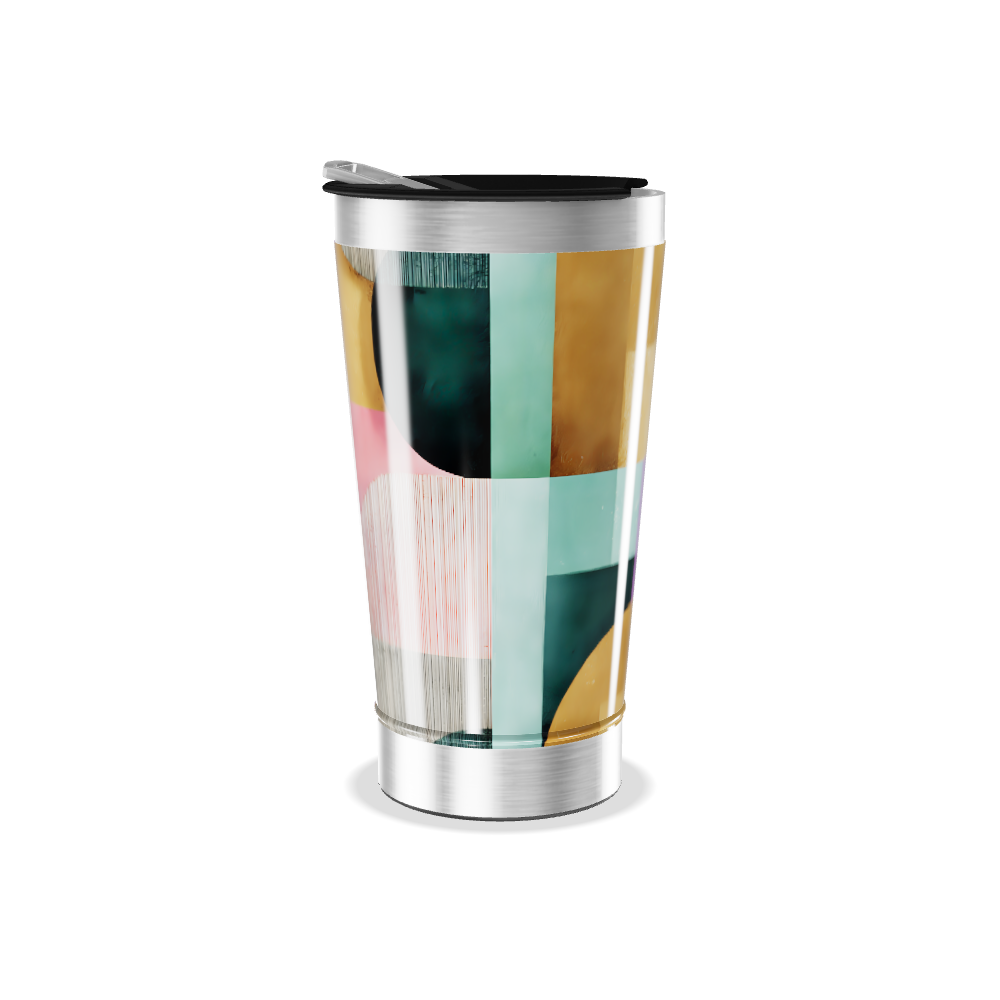 Copo Térmico - Estampa Geométrica Colorida
