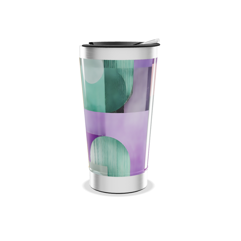 Copo Térmico - Estampa Geométrica Colorida