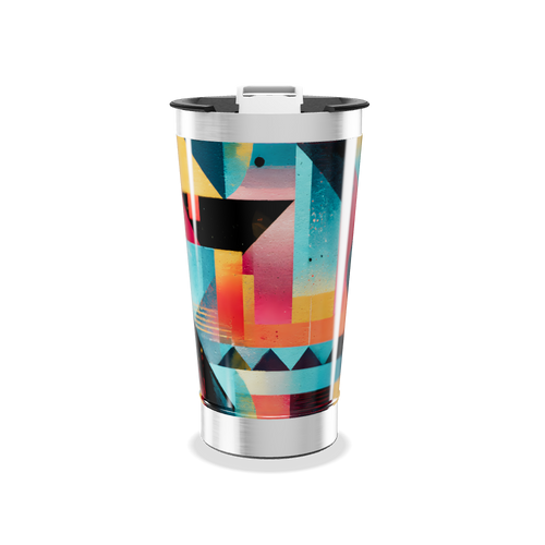 Copo Térmico - Estampa Geométrica Colorida