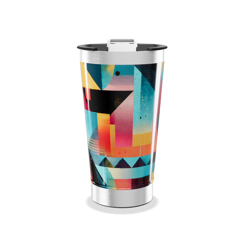 Copo Térmico - Estampa Geométrica Colorida