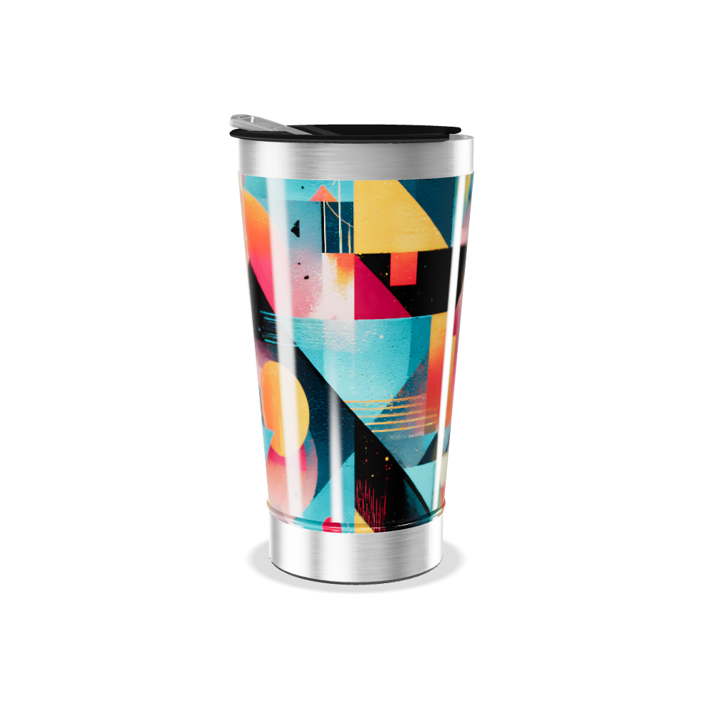Copo Térmico - Estampa Geométrica Colorida