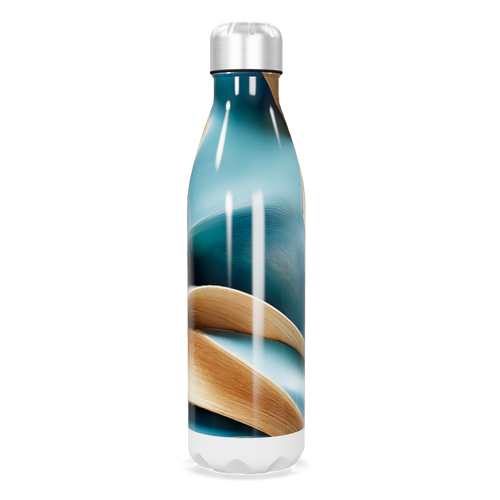 Garrafa Inox Azul - Estampa Ondulada