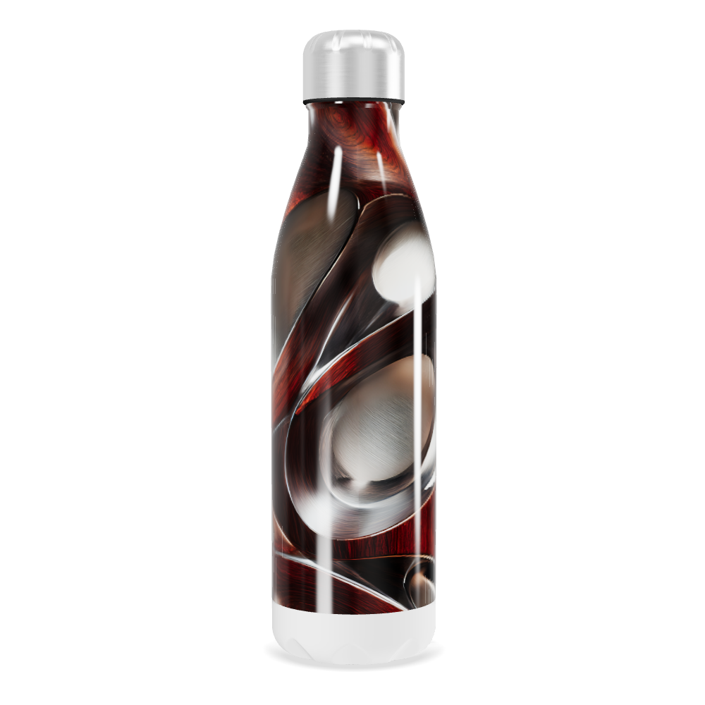 Garrafa Inox Azul - Estampa Ondulada