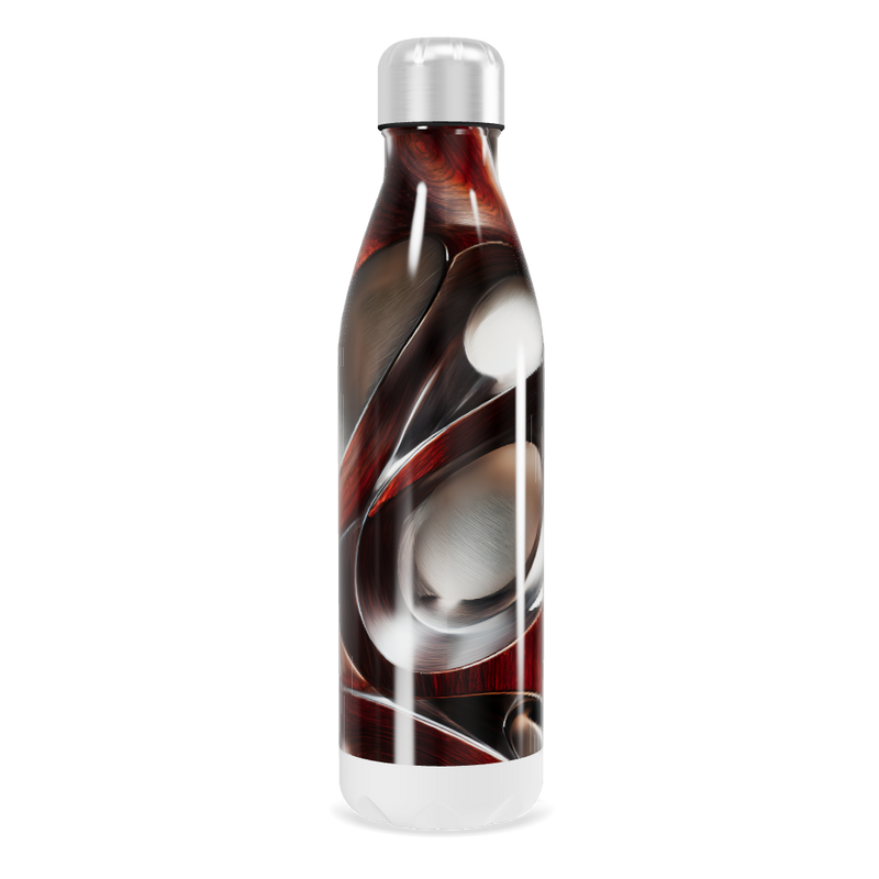 Garrafa Inox Azul - Estampa Ondulada